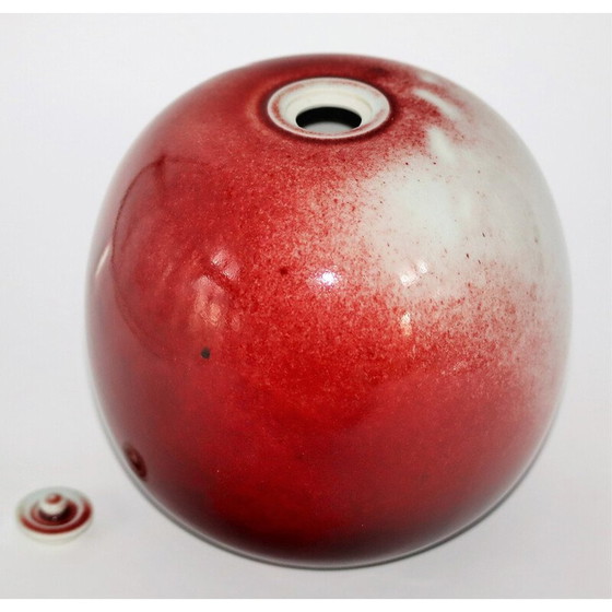 Image 1 of Boîte vintage en porcelaine rouge de Xavier Duroselle, 1990