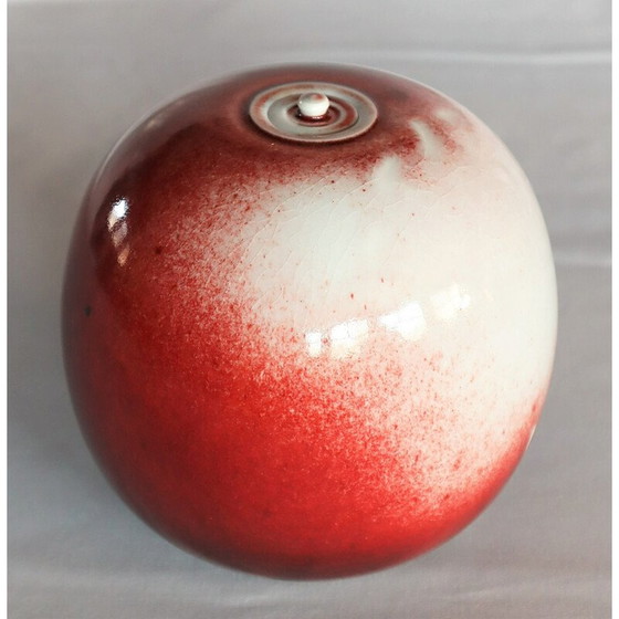 Image 1 of Boîte vintage en porcelaine rouge de Xavier Duroselle, 1990