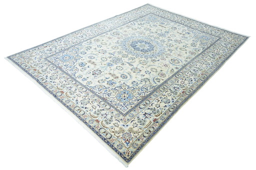 Tapis Naïn 9 La noué à la main avec soie - Tapis d'Orient 355 X 255 cm