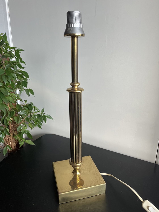 Image 1 of Lampe de table vintage Volmer en laiton