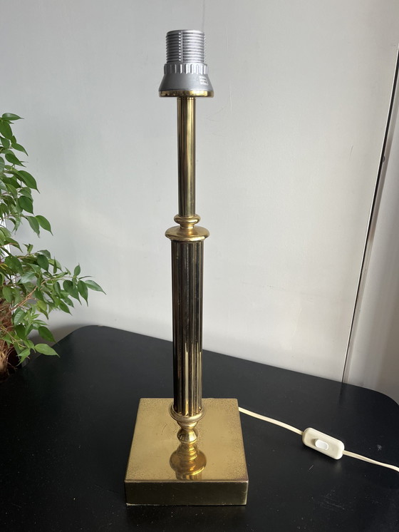 Image 1 of Lampe de table vintage Volmer en laiton