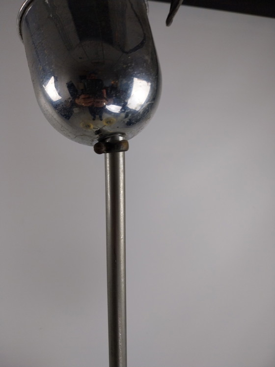 Image 1 of 1 X Art Deco 3 Light Luster Suspension Lamp 1950's