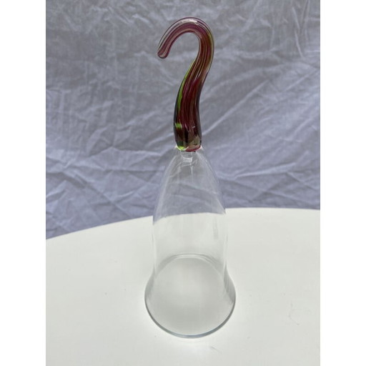 Verre vintage de Serge Mansau pour suspension ou fond sec en cristal incolore pour Murano