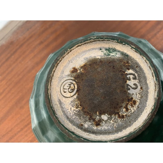 Image 1 of Vase boule Vintage Art Déco en fonte émaillée, France 1950s