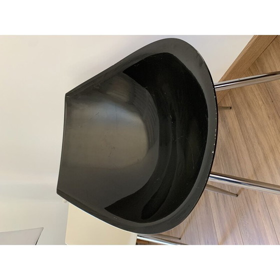 Image 1 of Paire de chaises lago vintage blanches et noires de Philippe Starck