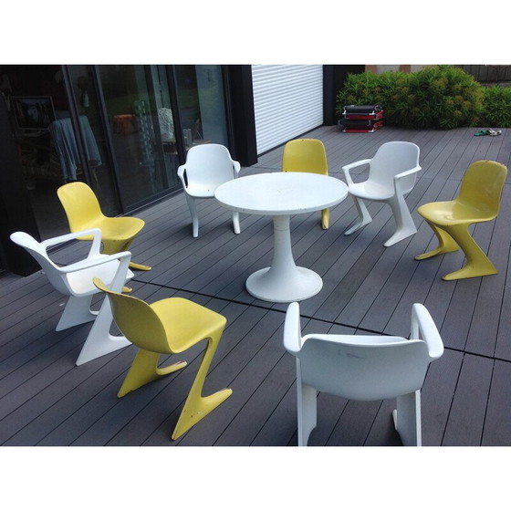 Image 1 of Ensemble de meubles de terrasse vintage avec 4 fauteuils par Ernst Moeckl pour Horn, 1960