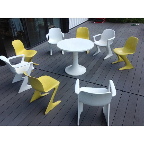 Image 1 of Ensemble de meubles de terrasse vintage avec 4 fauteuils par Ernst Moeckl pour Horn, 1960