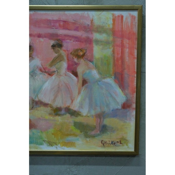 Image 1 of Huile sur toile vintage Ballerines par Gertrud Wråke-Lindqvist, Suède 1970
