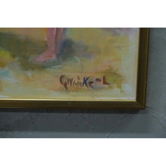 Image 1 of Huile sur toile vintage Ballerines par Gertrud Wråke-Lindqvist, Suède 1970