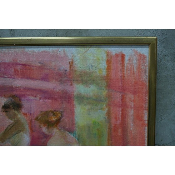 Image 1 of Huile sur toile vintage Ballerines par Gertrud Wråke-Lindqvist, Suède 1970