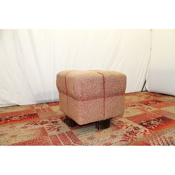 Image 1 of Pouf vintage Art déco par Jindřich Halabala pour Up Závody, Tchécoslovaquie années 1950