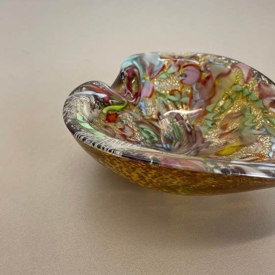 Image 1 of Cendrier vintage en verre de Murano multicolore par Dino Martens pour Aureliano Toso, Italie, années 1960