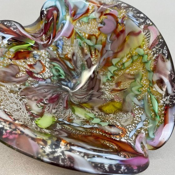 Image 1 of Cendrier vintage en verre de Murano multicolore par Dino Martens pour Aureliano Toso, Italie, années 1960