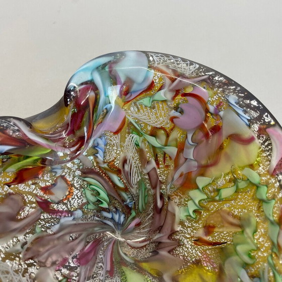 Image 1 of Cendrier vintage en verre de Murano multicolore par Dino Martens pour Aureliano Toso, Italie, années 1960