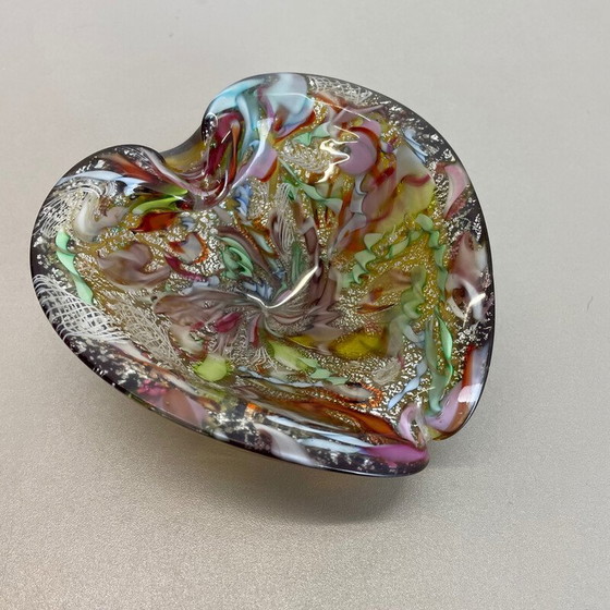 Image 1 of Cendrier vintage en verre de Murano multicolore par Dino Martens pour Aureliano Toso, Italie, années 1960