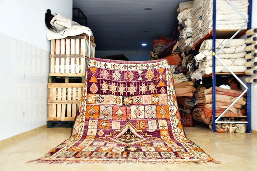 Tapis Boujaad marocain vintage 380 x 160 cm