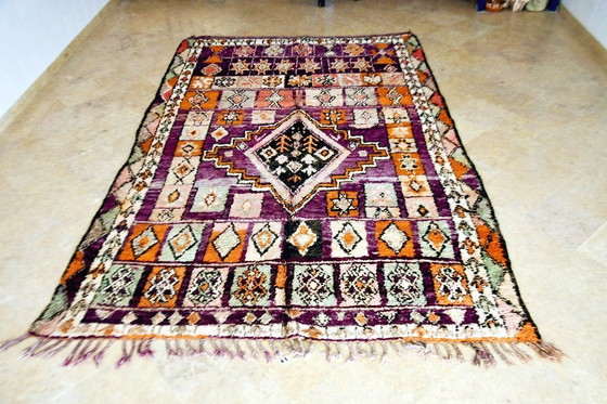 Image 1 of Tapis Boujaad marocain vintage 380 x 160 cm