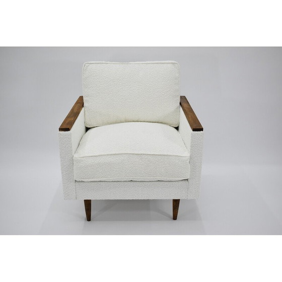 Image 1 of Fauteuil vintage modèle Zwp-8 cube en bois et tissu, Pologne 1970