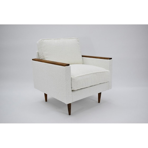 Image 1 of Fauteuil vintage modèle Zwp-8 cube en bois et tissu, Pologne 1970