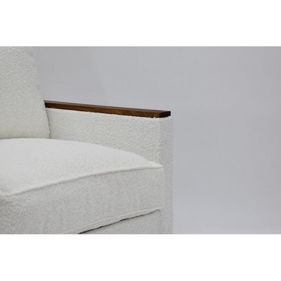 Image 1 of Fauteuil vintage modèle Zwp-8 cube en bois et tissu, Pologne 1970