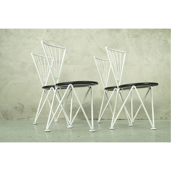 Image 1 of Ensemble de 4 chaises de salle à manger italiennes modernes par Jochen Hoffmann pour Bonaldo, 1980