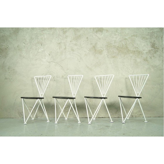 Image 1 of Ensemble de 4 chaises de salle à manger italiennes modernes par Jochen Hoffmann pour Bonaldo, 1980