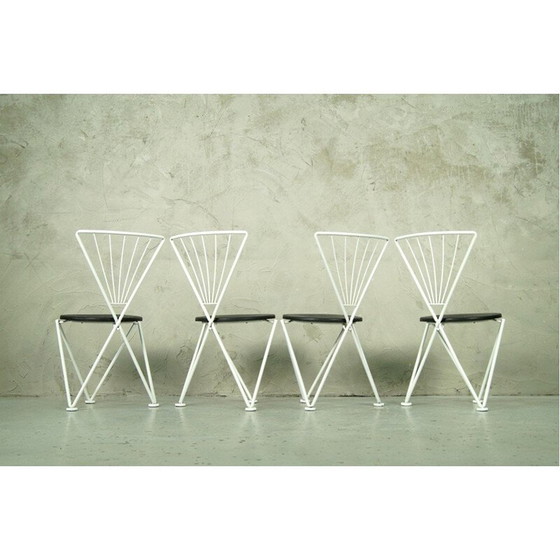 Image 1 of Ensemble de 4 chaises de salle à manger italiennes modernes par Jochen Hoffmann pour Bonaldo, 1980