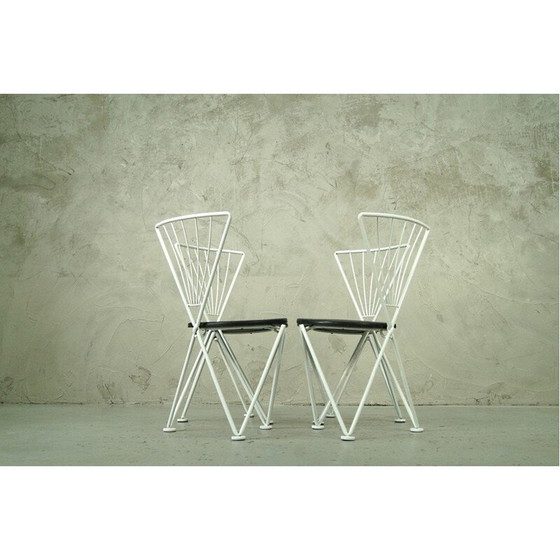 Image 1 of Ensemble de 4 chaises de salle à manger italiennes modernes par Jochen Hoffmann pour Bonaldo, 1980