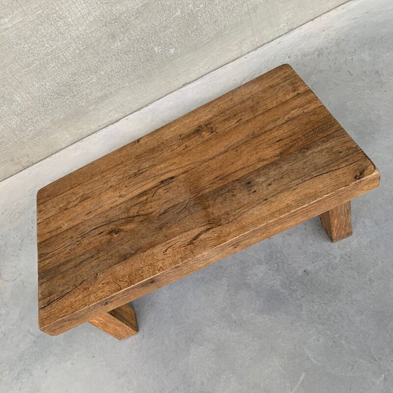 Image 1 of Table basse vintage en chêne, Belgique 1970