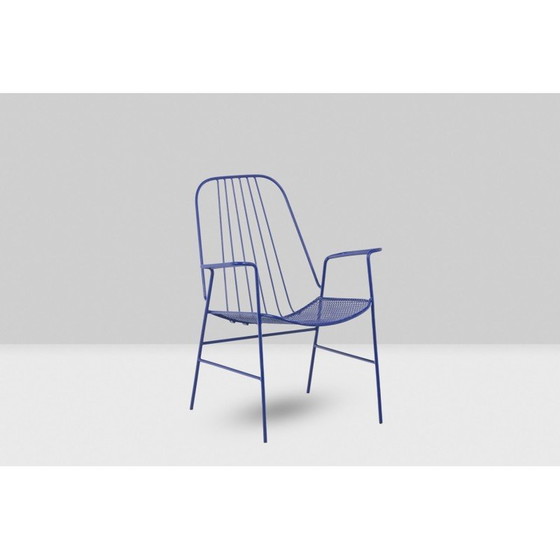 Image 1 of Paire de fauteuils vintage en fer ajouré, France 1960