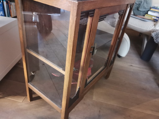 Vitrine Art Déco en bois en excellent état