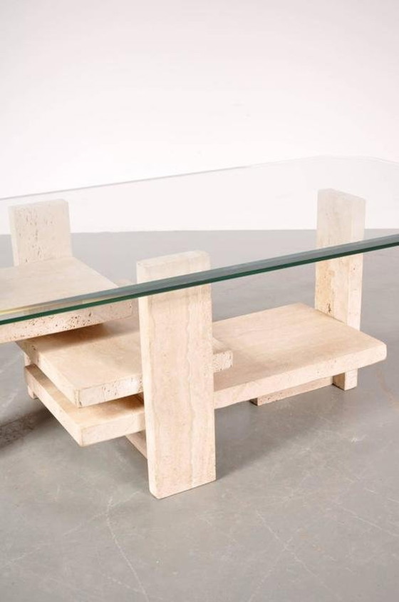 Image 1 of Table basse des années 1980 de Willy Ballez, fabriquée en Belgique