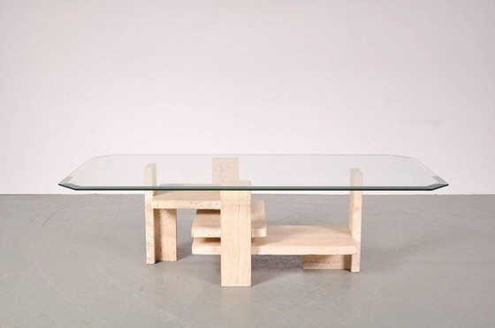 Image 1 of Table basse des années 1980 de Willy Ballez, fabriquée en Belgique