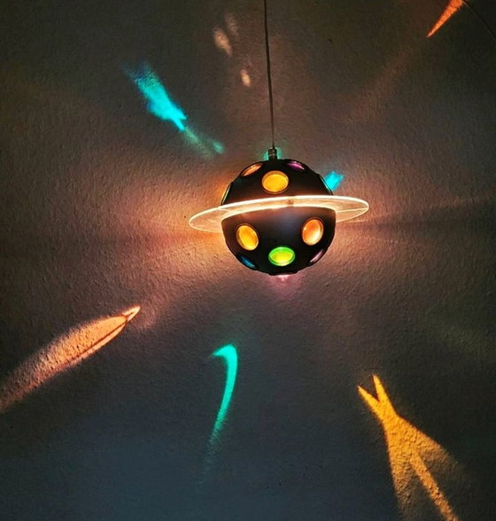 Image 1 of Ikea Blimp Ufo Ceiling Chandelier 1990S