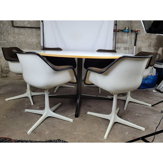 Image 1 of Ensemble de salle à manger vintage en bois par Robin et Lucienne Day pour Overman, 1967