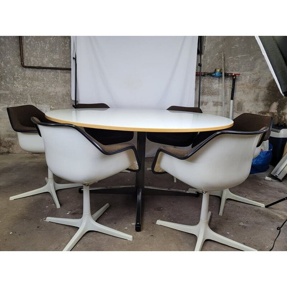Image 1 of Ensemble de salle à manger vintage en bois par Robin et Lucienne Day pour Overman, 1967