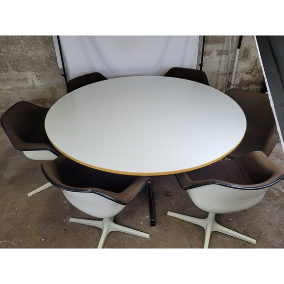 Image 1 of Ensemble de salle à manger vintage en bois par Robin et Lucienne Day pour Overman, 1967