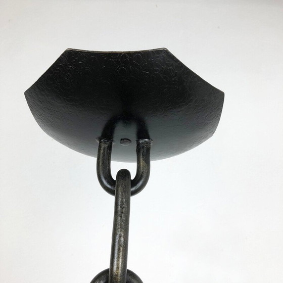 Image 1 of Chandelier vintage en métal de style brutaliste, Autriche 1960
