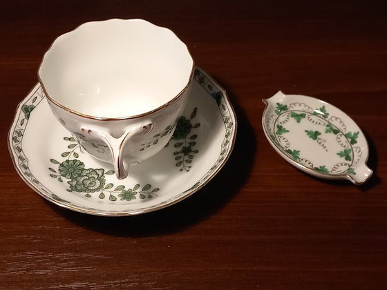 Image 1 of Cendrier Herend et assiette et coupe Hutschenreuther