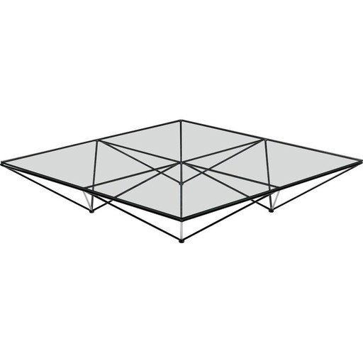 Table basse carrée vintage Alanda par Paolo Piva pour B and B Italia, 1980