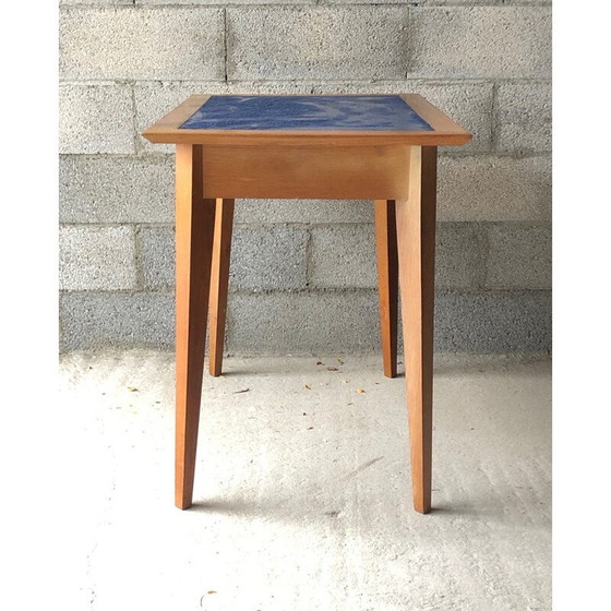 Image 1 of Petite table vintage type reconstruction 1950