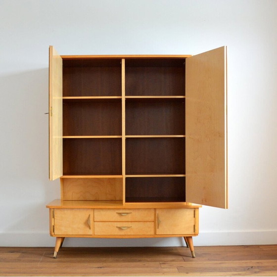 Image 1 of Armoire vintage en bois de poirier laqué, 1950