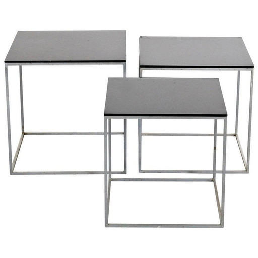 Tables gigognes PK71 de Poul Kjaerholm des années 1960