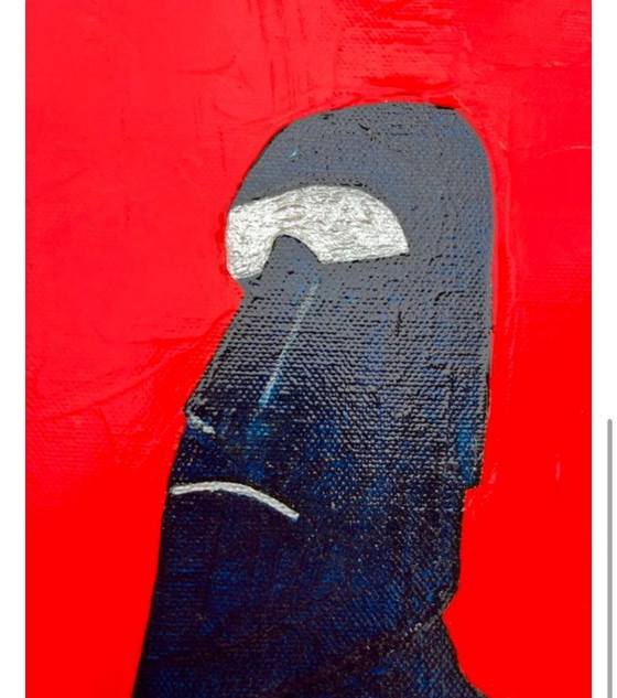 Image 1 of Moai. Acrylique De Frédéric Cadiou 