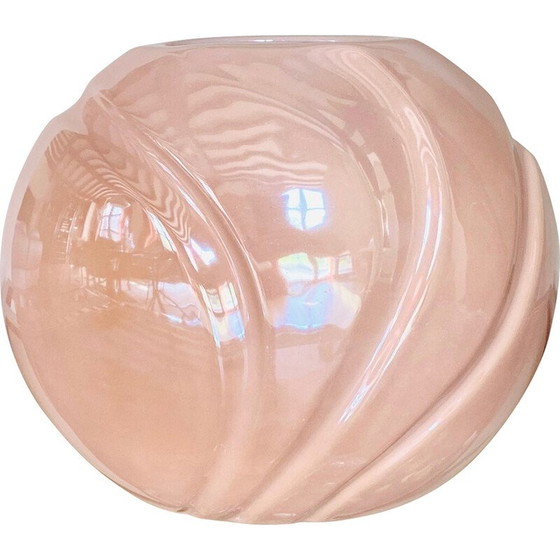 Image 1 of Vase Art déco vintage revival rose, 1980
