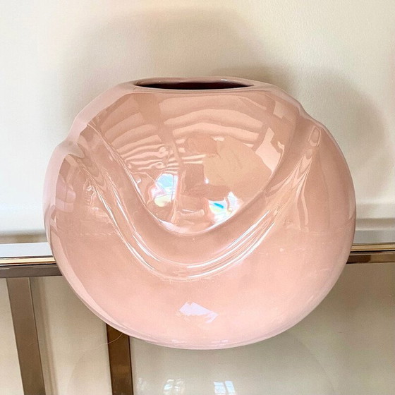 Image 1 of Vase Art déco vintage revival rose, 1980