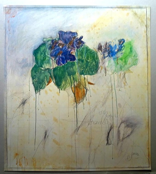 Bruno Bruni - " Fiore " - Lithographie offset - Signée à la main