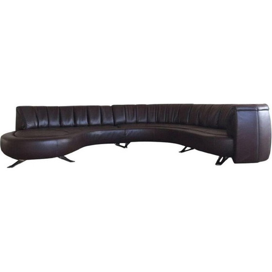 Image 1 of Vintage DeSede Leather Landscaped Sofa Model DS-106