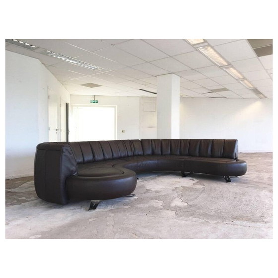Image 1 of Vintage DeSede Leather Landscaped Sofa Model DS-106