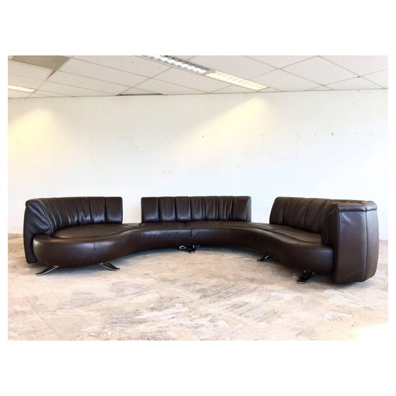 Image 1 of Vintage DeSede Leather Landscaped Sofa Model DS-106